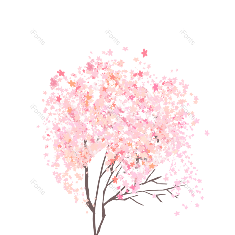 鲜花图片,春季花朵元素,樱花PNG,植物免抠素材